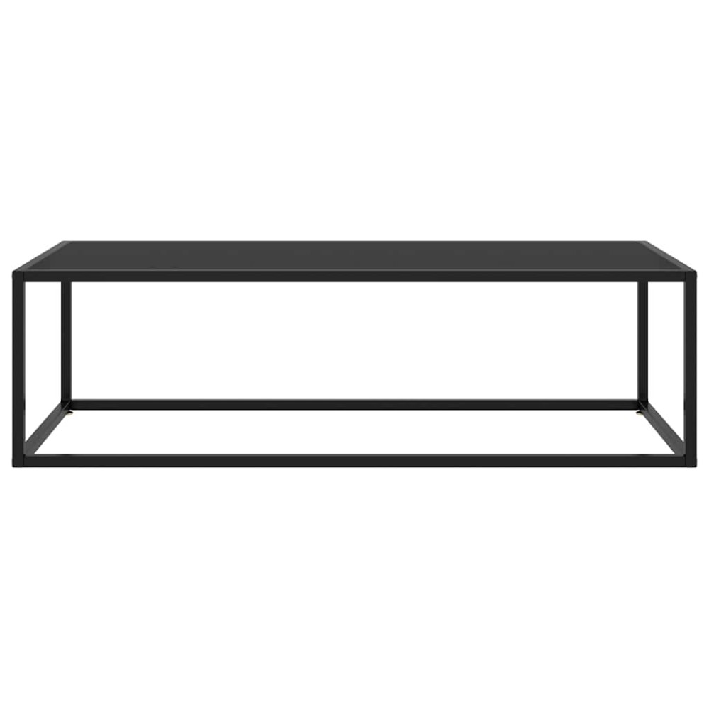 vidaXL Τραπεζάκι Σαλονιού Μαύρο 120 x 50 x 35 εκ. με Μαύρο Γυαλί