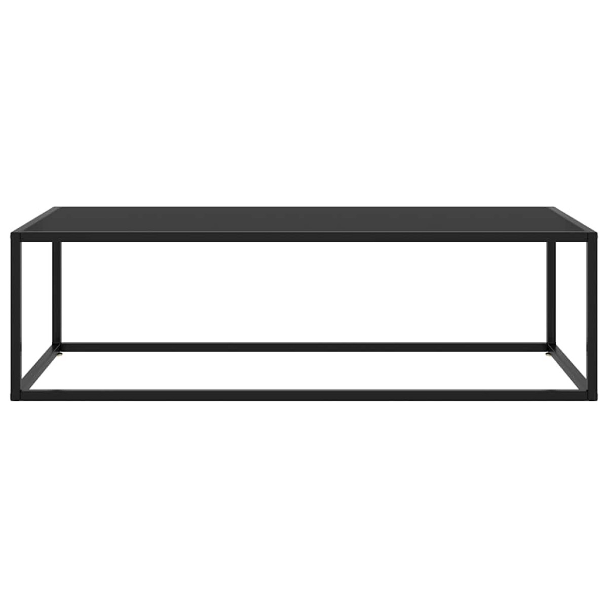 vidaXL Τραπεζάκι Σαλονιού Μαύρο 120 x 50 x 35 εκ. με Μαύρο Γυαλί