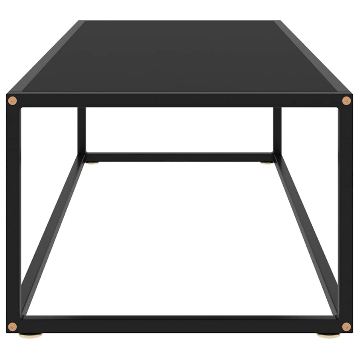 vidaXL Τραπεζάκι Σαλονιού Μαύρο 120 x 50 x 35 εκ. με Μαύρο Γυαλί