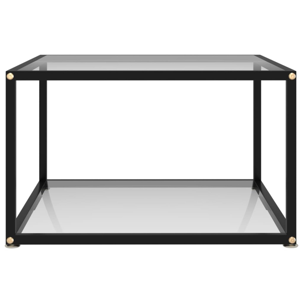 vidaXL Τραπεζάκι Σαλονιού Διαφανές 60 x 60 x 35 εκ. από Ψημένο Γυαλί