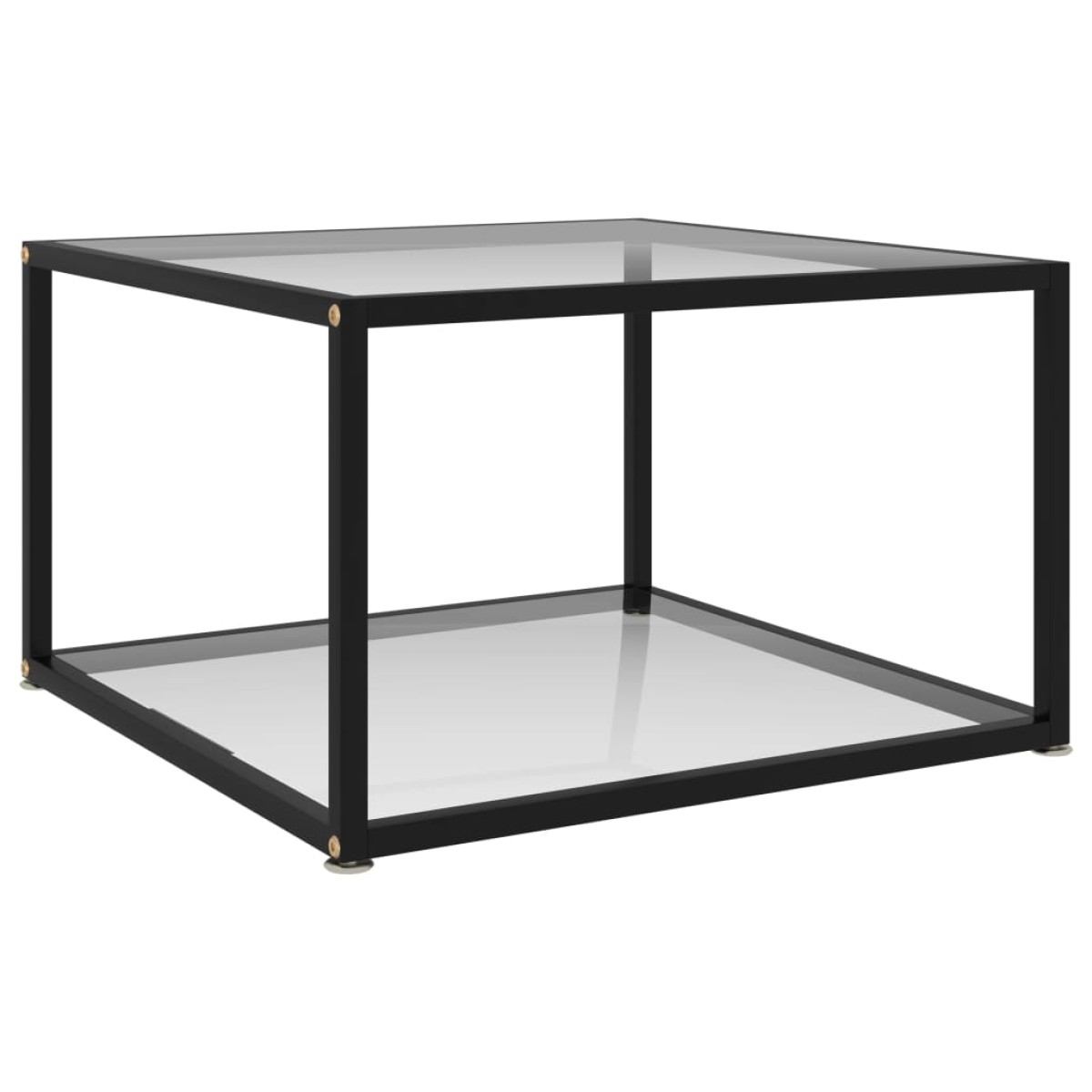 vidaXL Τραπεζάκι Σαλονιού Διαφανές 60 x 60 x 35 εκ. από Ψημένο Γυαλί