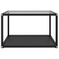 322891 vidaXL Coffee Table Transparent and Black 60x60x35 cm Tempered Glass