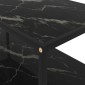 vidaXL Τραπεζάκι Σαλονιού Μαύρο 100 x 50 x 35 εκ. από Ψημένο Γυαλί