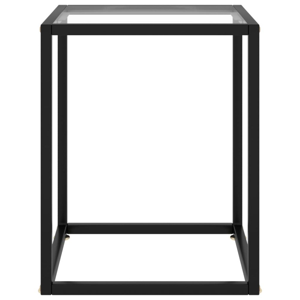 vidaXL Τραπεζάκι Σαλονιού Μαύρο 40 x 40 x 50 εκ. με Ψημένο Γυαλί