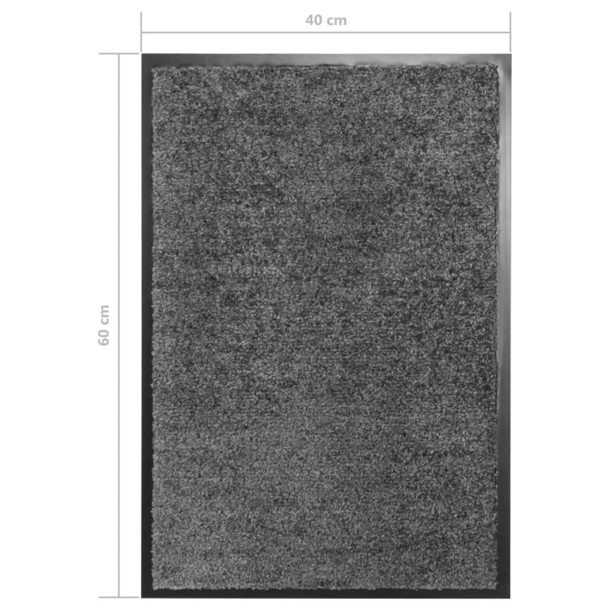 vidaXL Πατάκι Εισόδου Πλενόμενο Ανθρακί 40 x 60 εκ.