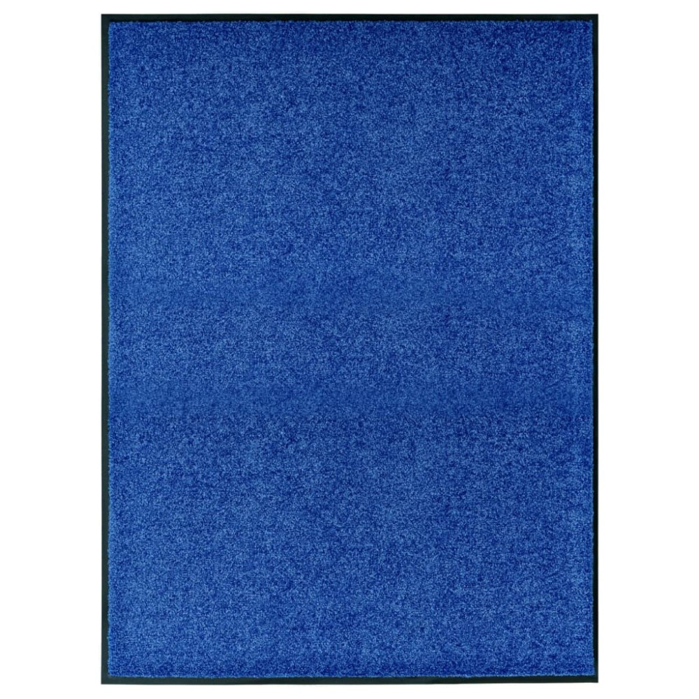 vidaXL Πατάκι Εισόδου Πλενόμενο Μπλε 90 x 120 εκ.
