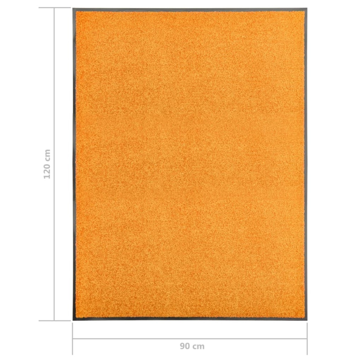 vidaXL Πατάκι Εισόδου Πλενόμενο Πορτοκαλί 90 x 120 εκ.