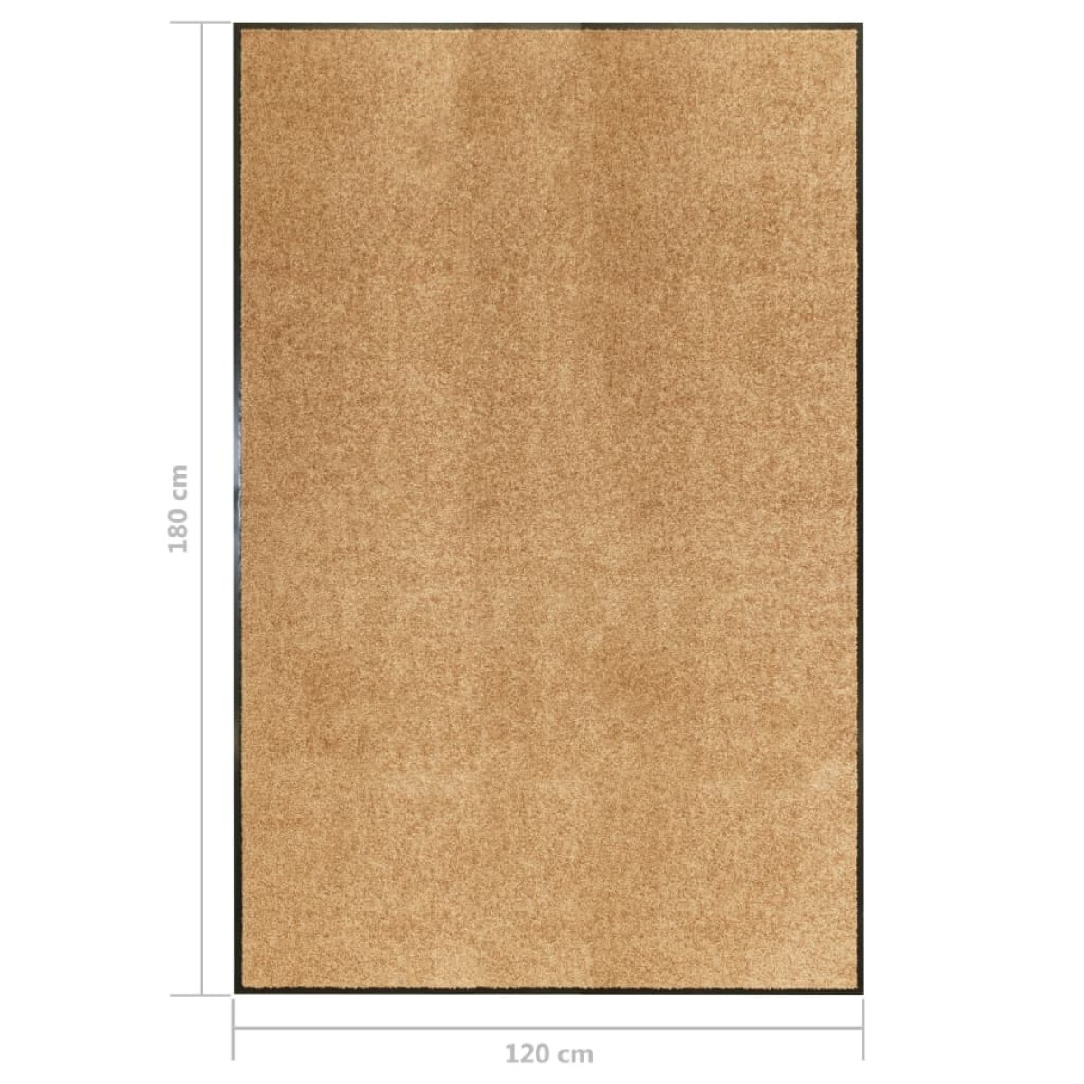 vidaXL Πατάκι Εισόδου Πλενόμενο Κρεμ 120 x 180 εκ.