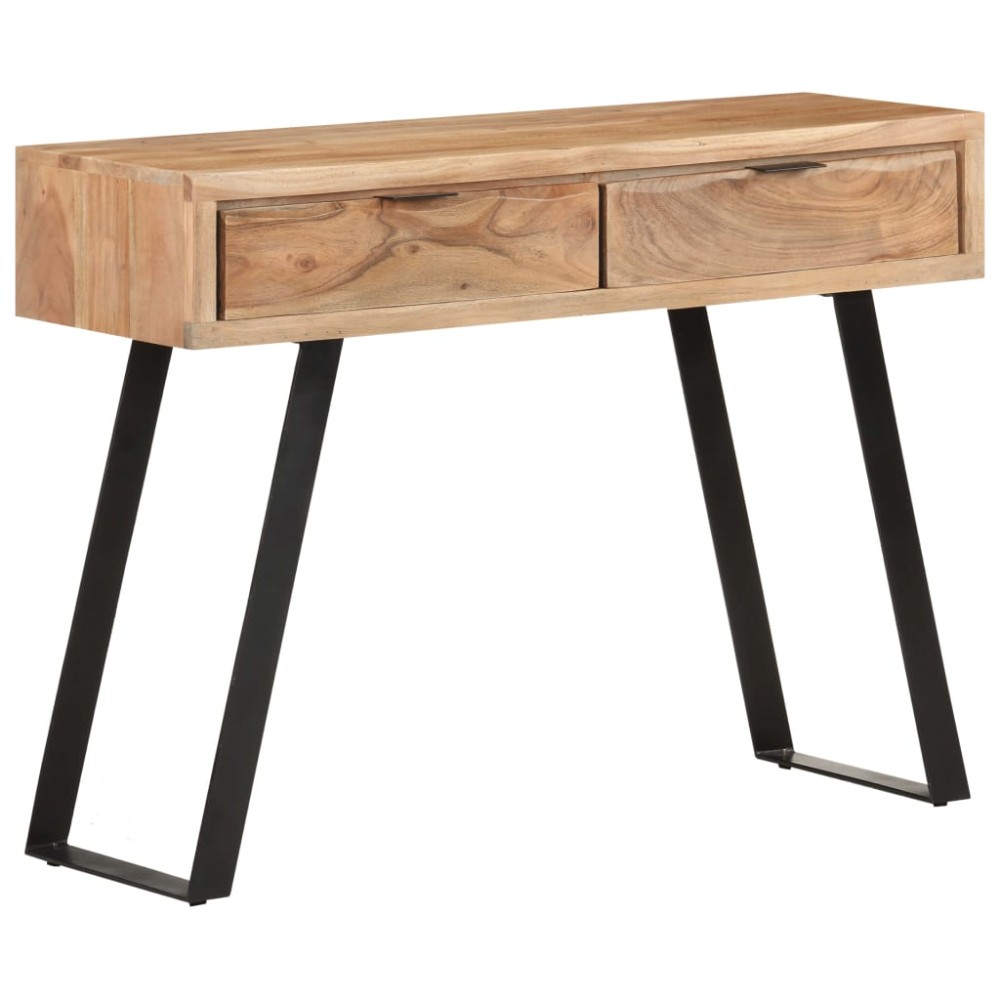 vidaXL Τραπέζι Κονσόλα Live Edge 100x35x76 εκ. από Μασίφ Ξύλο Ακακίας