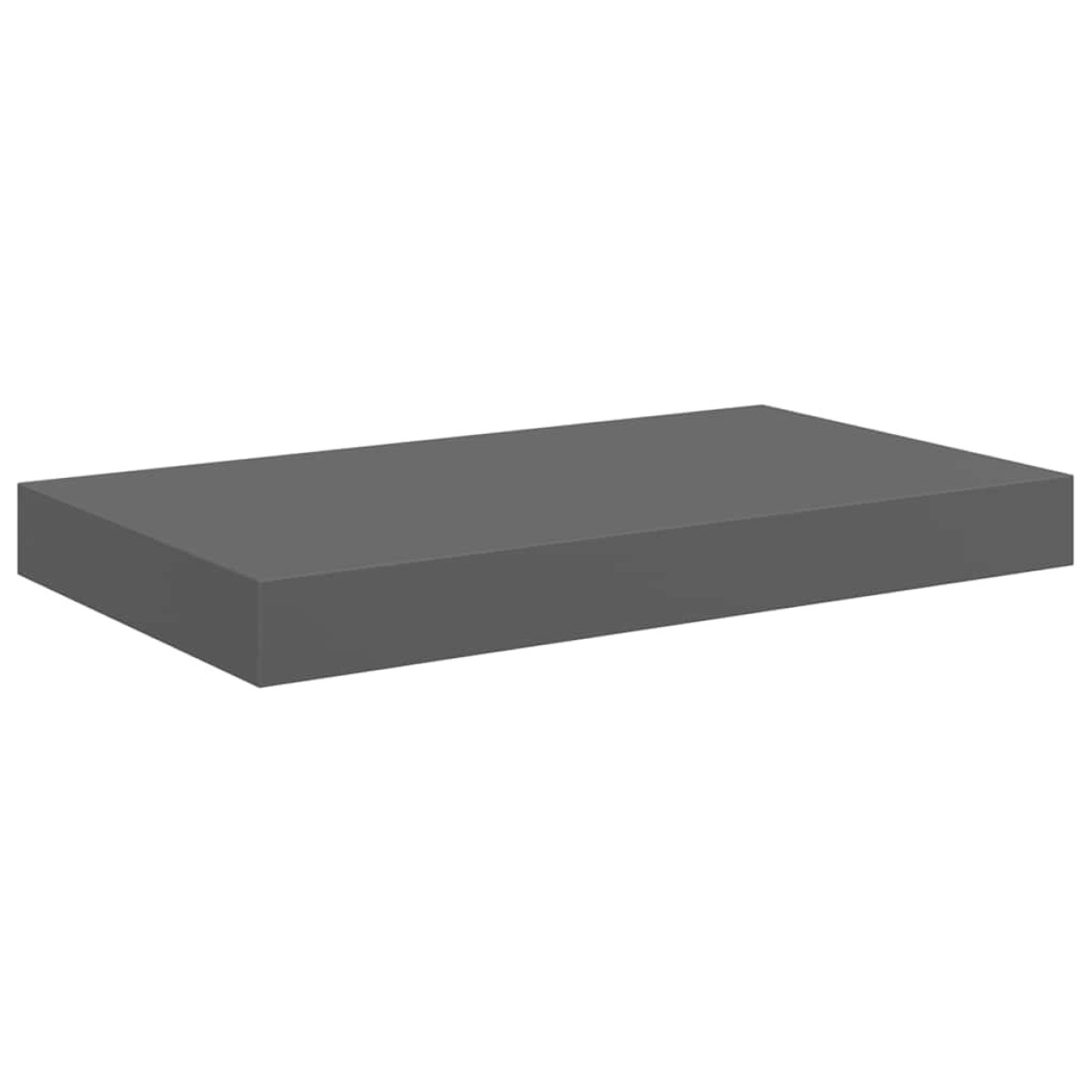 vidaXL Ράφια Τοίχου Γυαλιστερά Γκρι 4 Τεμάχια 40 x 23 x 3,8 εκ. MDF