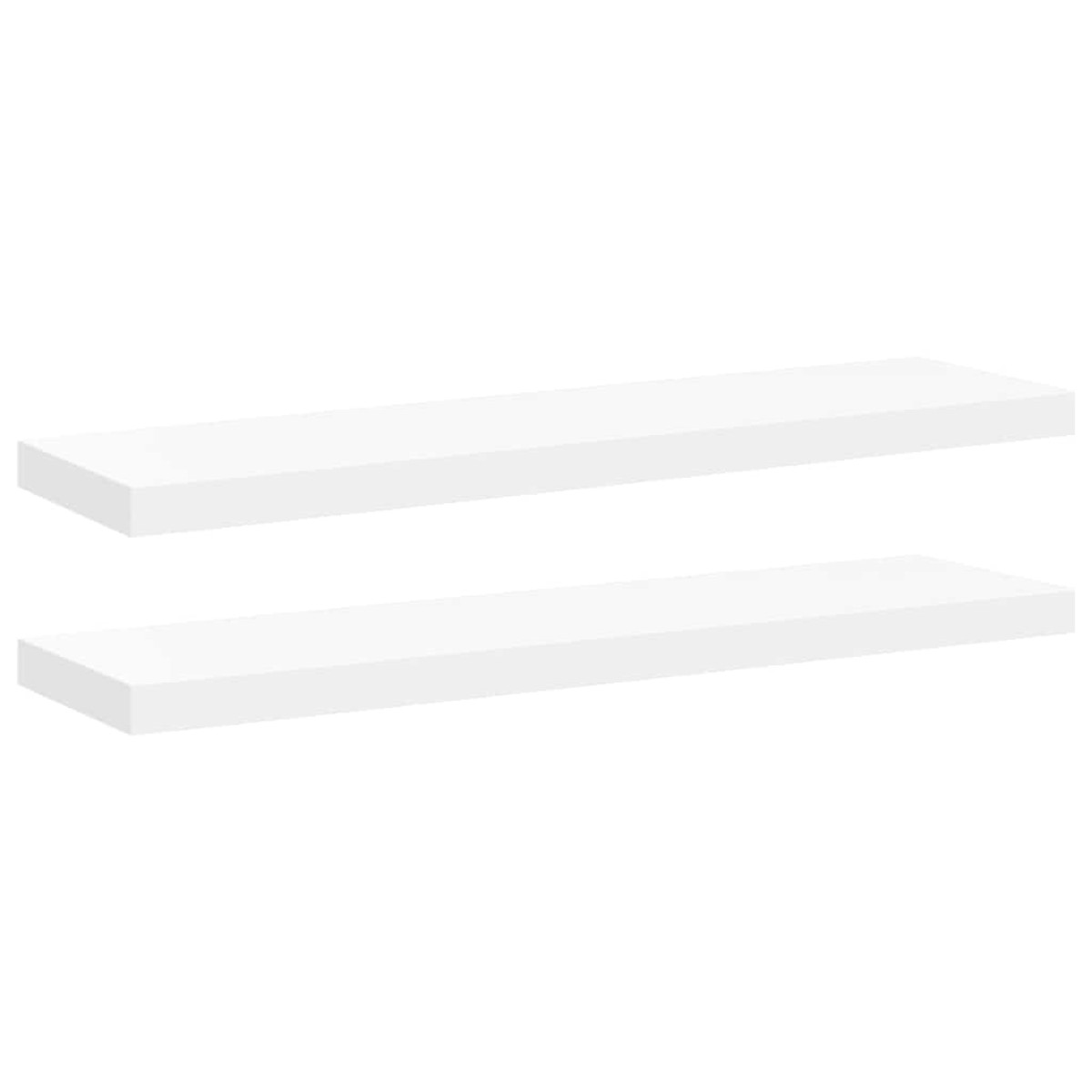 vidaXL Ράφια Τοίχου 2 τεμ. Άσπρα 90x23,5x3,8 εκ. MDF