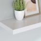 vidaXL Ράφια Τοίχου 2 τεμ. Άσπρα 120x23,5x3,8 εκ. MDF