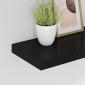 vidaXL Ράφια Τοίχου 2 τεμ. Μαύρα 80x23,5x3,8 εκ. MDF