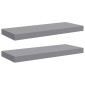 vidaXL Ράφια Τοίχου 2 τεμ. Γκρι 60 x 23,5 x 3,8 εκ. MDF