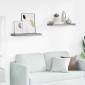 vidaXL Ράφια Τοίχου 2 τεμ. Γκρι 60 x 23,5 x 3,8 εκ. MDF