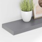 vidaXL Ράφι Τοίχου Γκρι 80x23,5x3,8 εκ. MDF