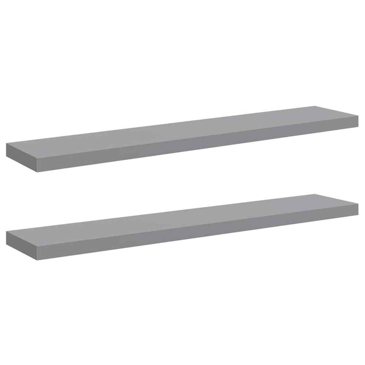 vidaXL Ράφια Τοίχου 2 τεμ. Γκρι 120x23,5x3,8 εκ. MDF