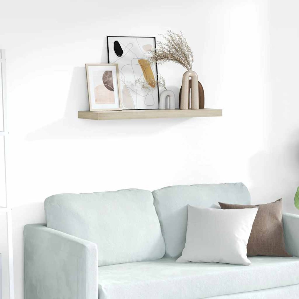 vidaXL Ράφι Τοίχου Χρώμα Δρυός 80x23,5x3,8 εκ. MDF