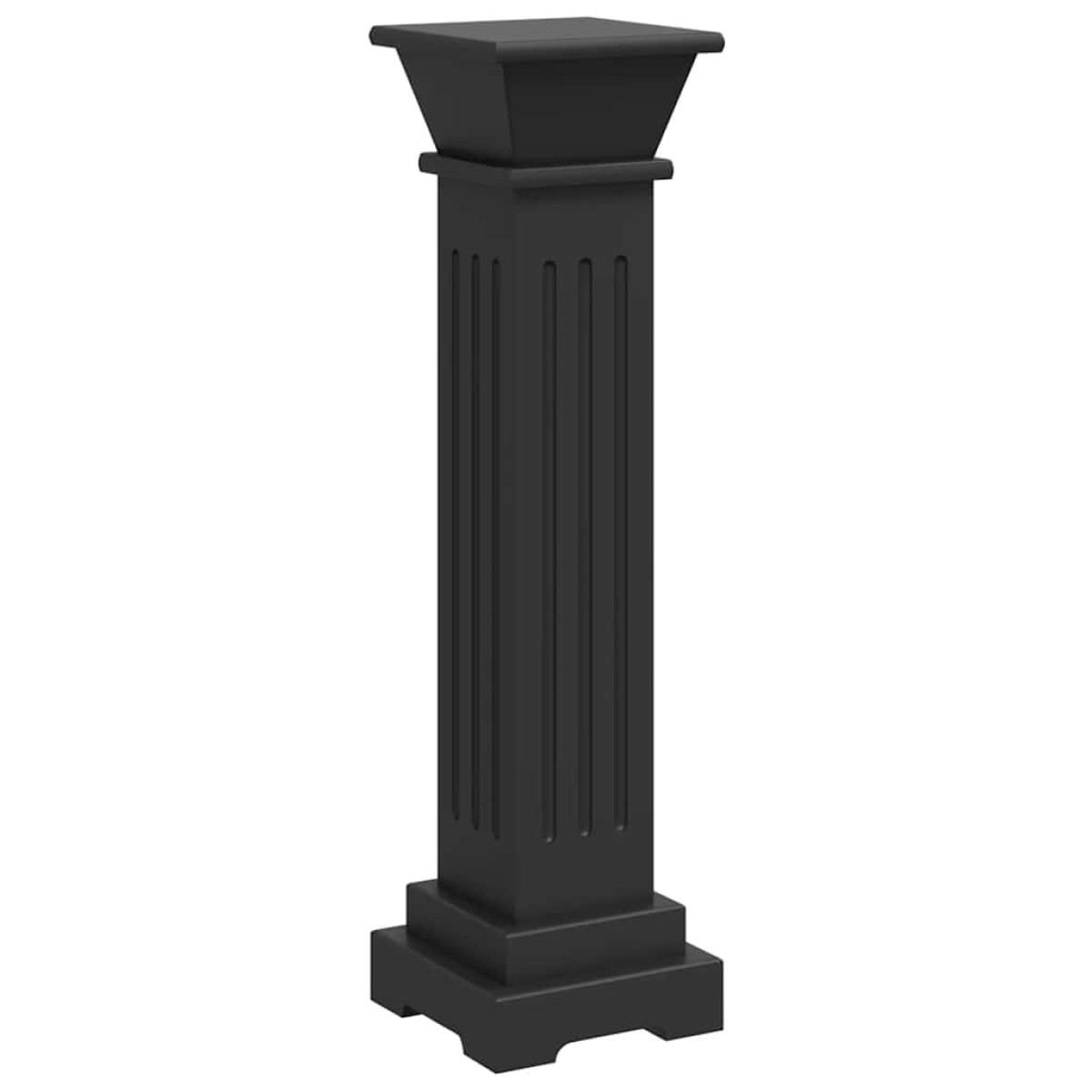 vidaXL Ανθοστήλη Τετράγωνη Μαύρη 17 x 17 x 66 εκ από MDF