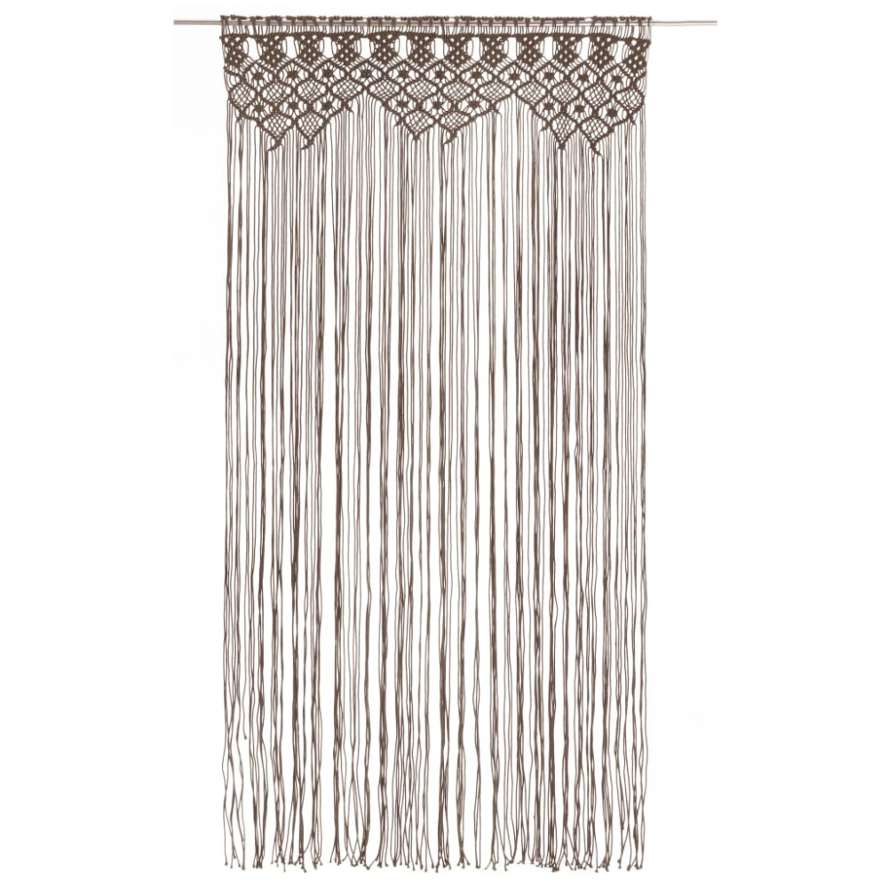 vidaXL Κουρτίνα Μακραμέ Taupe 140 x 240 εκ. Βαμβακερή