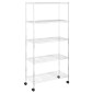 vidaXL Ραφιέρα 5 Επιπέδων με Τροχούς Χρωμέ 75x35x155 εκ. 250 κ.