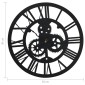 325168 vidaXL Wall Clock Black 30 cm Acrylic