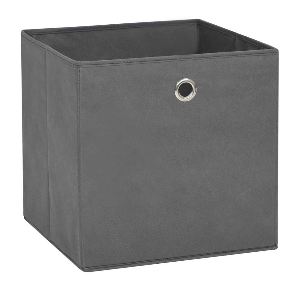 vidaXL Κουτιά Αποθήκευσης 4 τεμ. Γκρι 28x28x28 εκ. Ύφασμα Non-woven