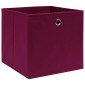 vidaXL Κουτιά Αποθήκευσης 4 τεμ Σκ Κόκκινα 28x28x28εκ Ύφασμα Non-woven