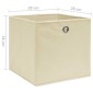 vidaXL Κουτιά Αποθήκευσης 4 τεμ. Κρεμ 28x28x28 εκ. Ύφασμα Non-woven