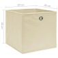 vidaXL Κουτιά Αποθήκευσης 10 τεμ. Κρεμ 28x28x28εκ Ύφασμα Non-woven