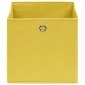 vidaXL Κουτιά Αποθήκευσης 4 τεμ. Κίτρινα 28x28x28 εκ. Ύφασμα Non-woven