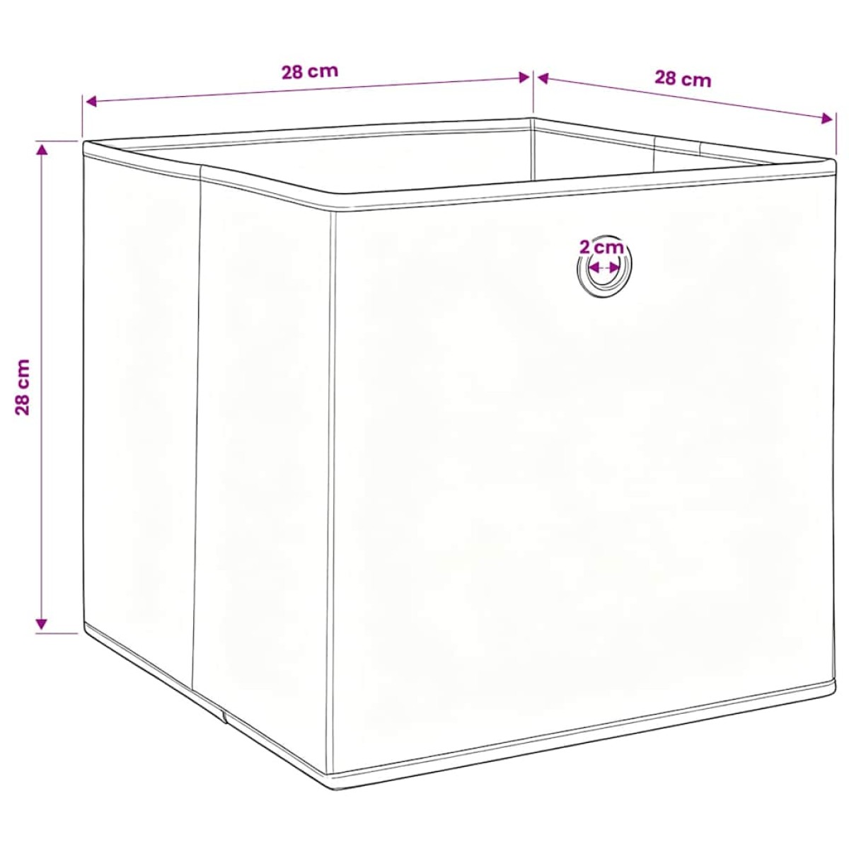 vidaXL Κουτιά Αποθήκευσης 4 τεμ. Γαλάζιο 28x28x28 εκ. Ύφασμα Non-woven