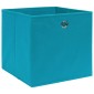 vidaXL Κουτιά Αποθήκευσης 10 τεμ. Γαλάζια 28x28x28 εκ.Ύφασμα Non-woven