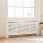 vidaXL Κάλυμμα Καλοριφέρ Λευκό 205 εκ. από MDF