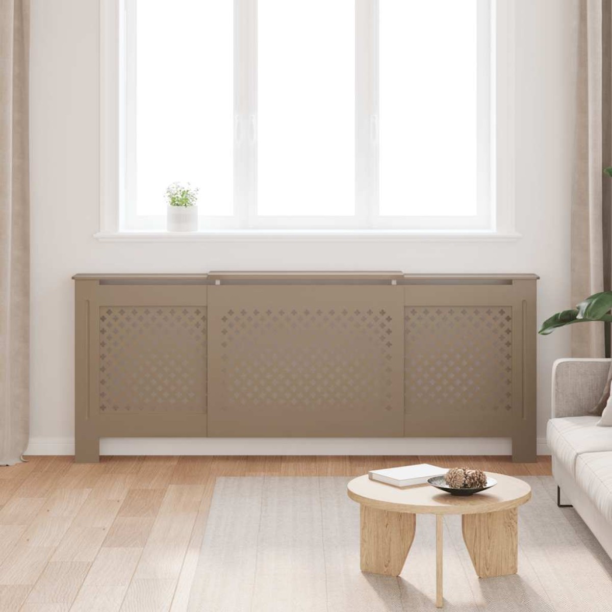 vidaXL Κάλυμμα Καλοριφέρ 205 εκ. από MDF