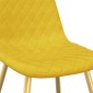 vidaXL Καρέκλες Τραπεζαρίας 4 τεμ. Κίτρινο Μουσταρδί Βελούδινες