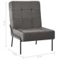 vidaXL Καρέκλα Relax Σκούρο Γκρι 65 x 79 x 87 εκ. Βελούδινη