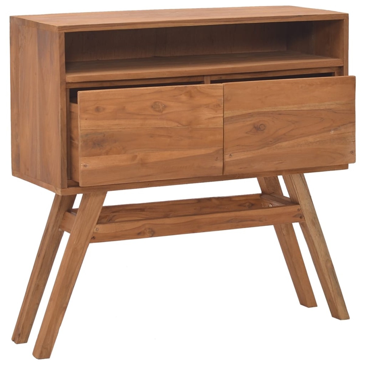 vidaXL Τραπέζι Κονσόλα 80 x 30 x 80 εκ. από Μασίφ Ξύλο Teak