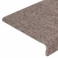 vidaXL Πατάκια Σκάλας 15 τεμ. Κρεμ 65x21x4 εκ. Βελονιασμένο Ύφασμα