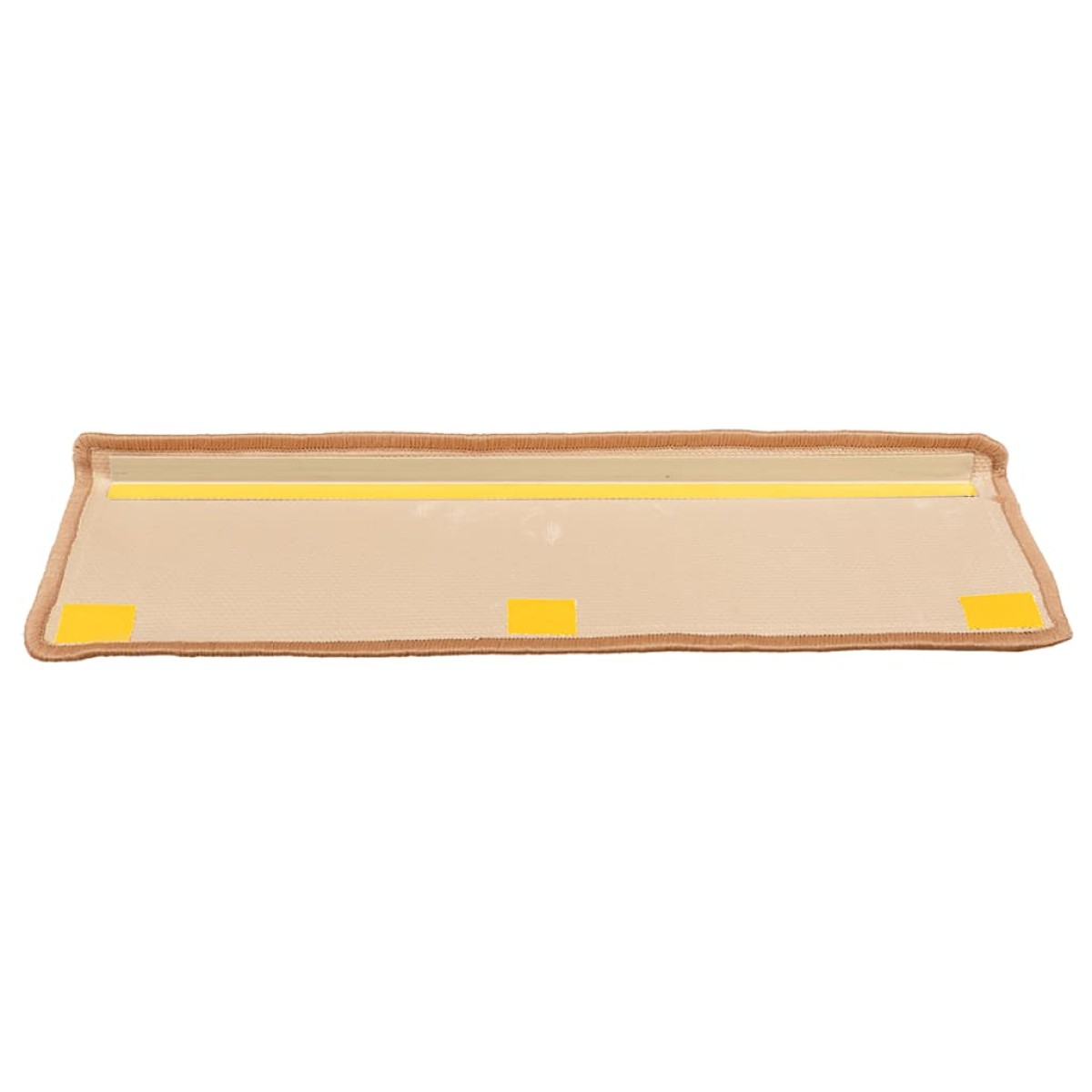vidaXL Πατάκια Σκάλας Αυτοκόλλητα 15 τεμ. Μπεζ 65x21x4 εκ.