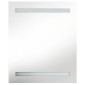 vidaXL Καθρέφτης Μπάνιου με Ντουλάπι / LED Μαύρο 50 x 14 x 60 εκ.