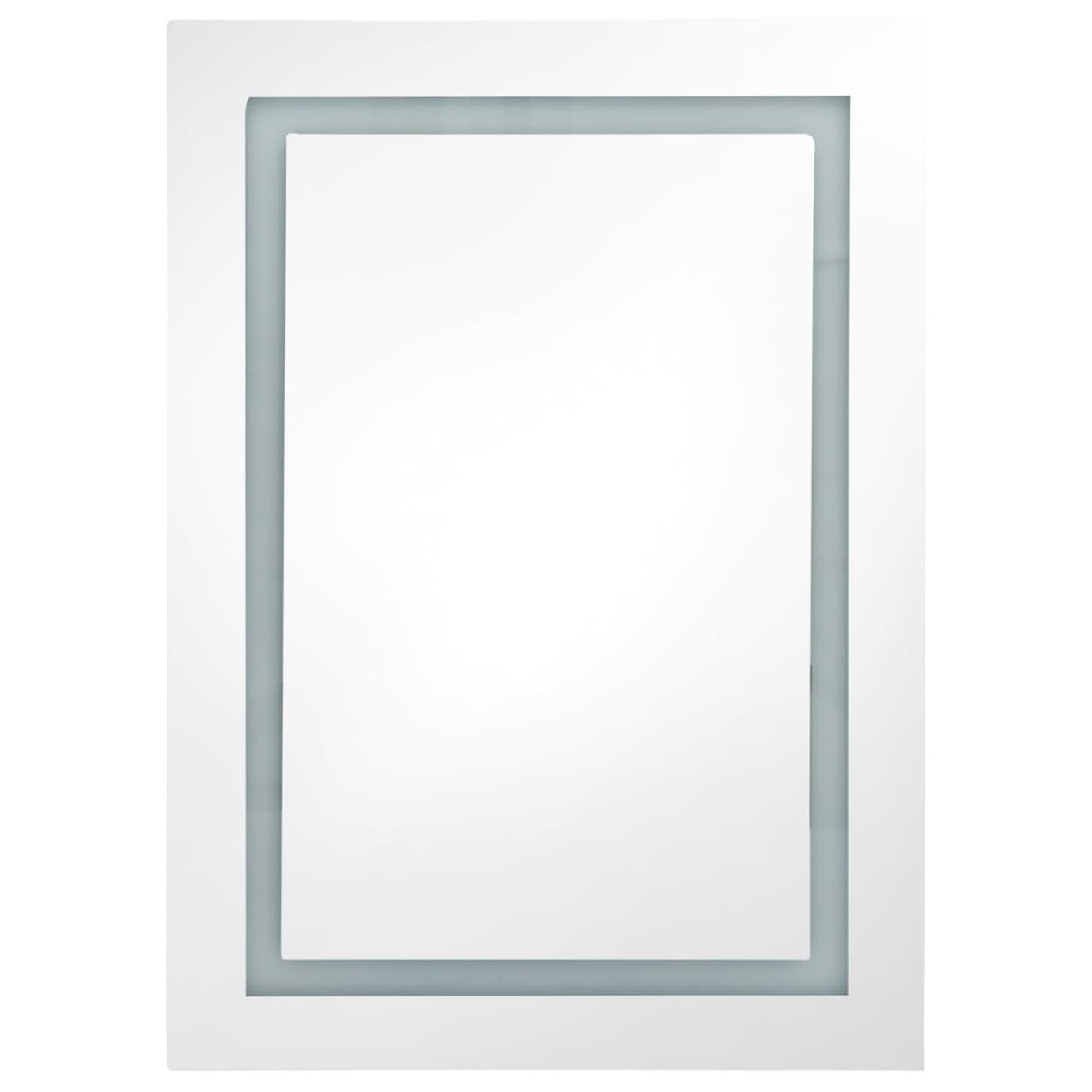 vidaXL Καθρέφτης Μπάνιου με Ντουλάπι & LED Λαμπερό Μαύρο 50x13x70 εκ.