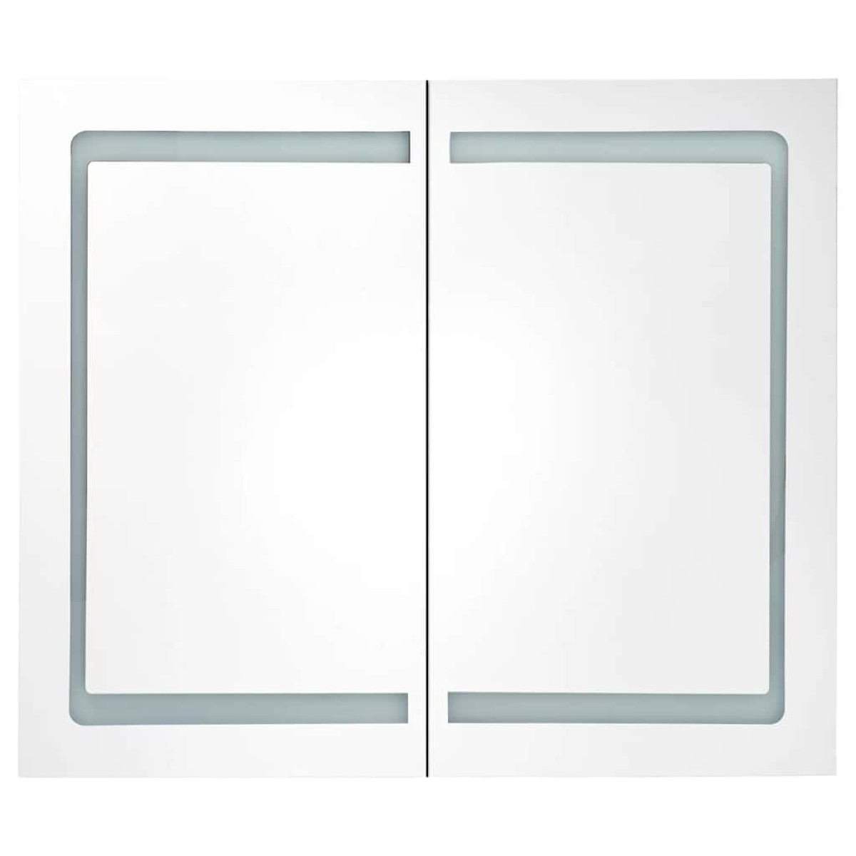 vidaXL Καθρέφτης Μπάνιου με Ντουλάπι & LED Λαμπερό Γκρι 80x12x68 εκ.
