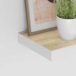 vidaXL Ράφια Τοίχου 4 τεμ. Δρυς/Άσπρο 50 x 23 x 3,8 εκ. MDF