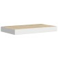 vidaXL Ράφια Τοίχου 4 τεμ. Δρυς/Άσπρο 50 x 23 x 3,8 εκ. MDF