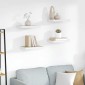 vidaXL Ράφια Τοίχου 4 τεμ. Δρυς/Άσπρο 50 x 23 x 3,8 εκ. MDF