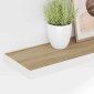 vidaXL Ράφι Τοίχου Χρώμα Δρυός / Λευκό 90 x 23,5 x 3,8 εκ. από MDF
