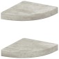 vidaXL Ράφια Τοίχου Γωνιακά 2 τεμ. Δρυς/Λευκό 25 x 25 x 3,8 εκ από MDF