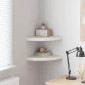 vidaXL Ράφια Τοίχου Γωνιακά 2 τεμ. Δρυς/Λευκό 35x35x3,8 εκ από MDF