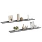 vidaXL Ράφια Τοίχου 2 τεμ. Γκρι 100 x 9 x 3 εκ.